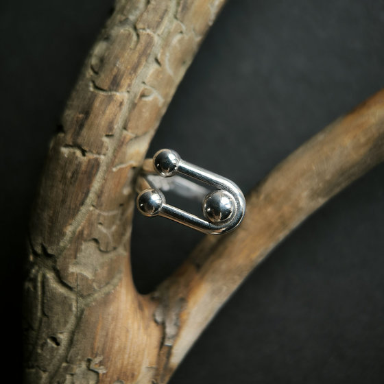 Silver ring without stones