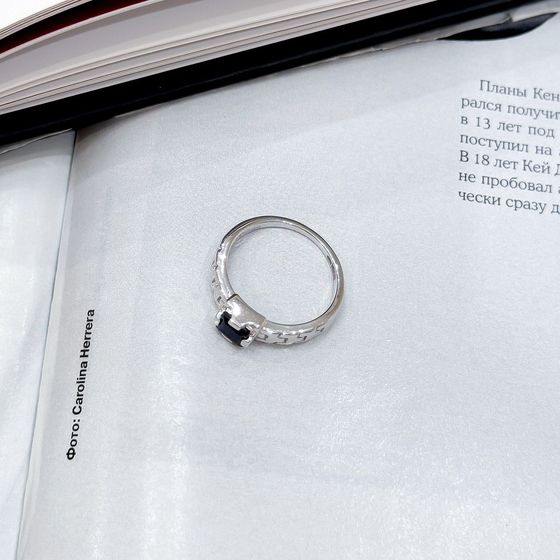 Срібна каблучка з сапфіром 0.75ct