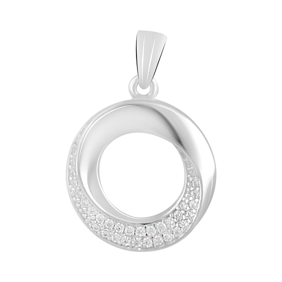 Silver pendant with phianites
