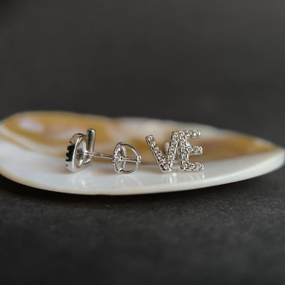 Срібні сережки з фіанітами