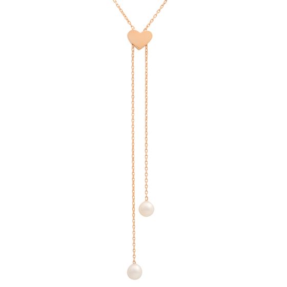 Gold necklace with pearls