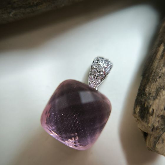 Срібна підвіска з фіанітами