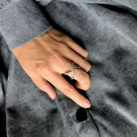 Silver Ring with Fianites