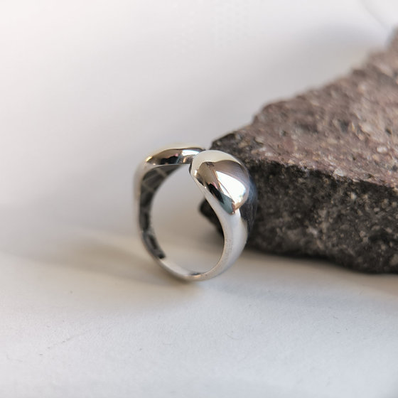 Silver ring without stones