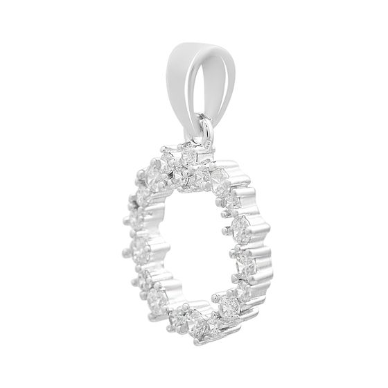 Silver pendant with cubic zirconia