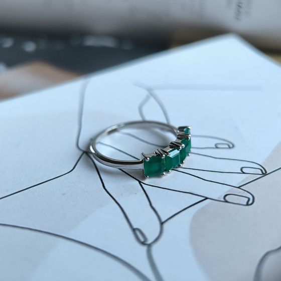 Срібна каблучка з агатом 1.35ct