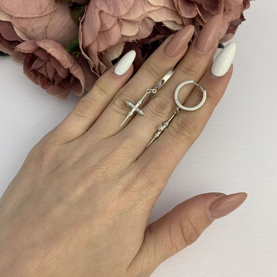 Серебряные серьги без камней