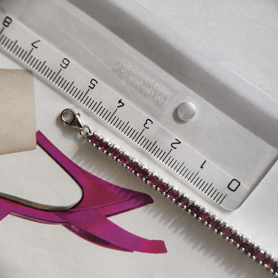 Срібний браслет з рубіном 7.707ct