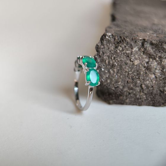 Серебряное кольцо с агатом 2.2ct