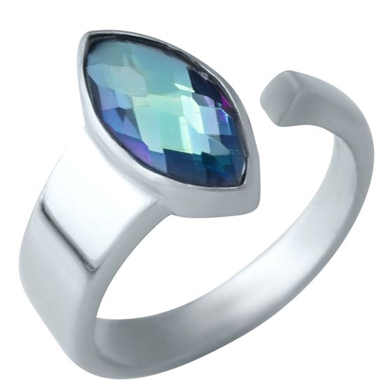 Срібна каблучка з містик топазом 1.34ct