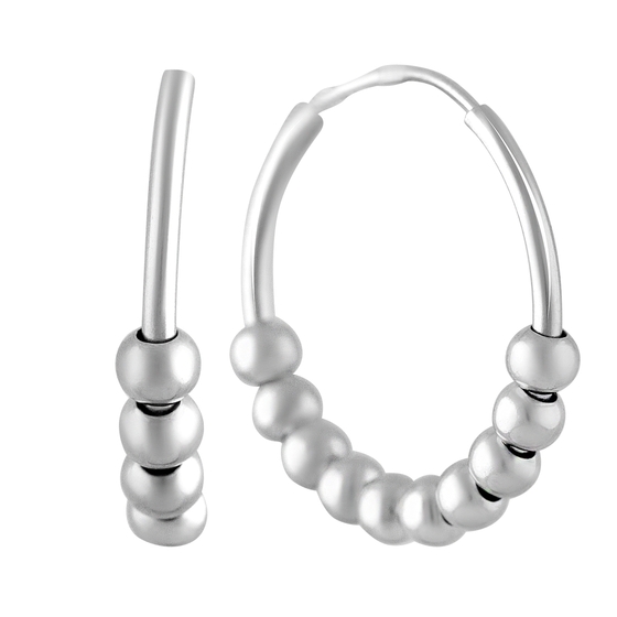 Silver earrings without stones