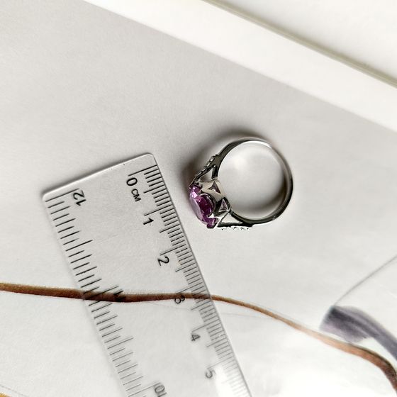 Срібна каблучка з олександритом 5.022ct