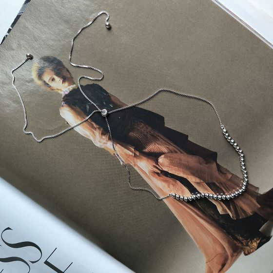 Silver necklace without stones