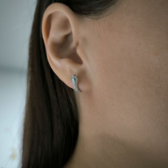 Срібні сережки з фіанітами