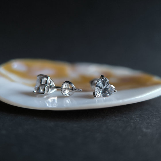 Срібні сережки з фіанітами