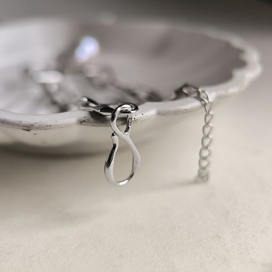 Срібний браслет з перлами бароковими