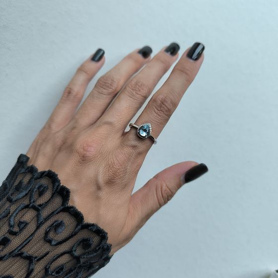 Срібна каблучка з топазом 0.938ct