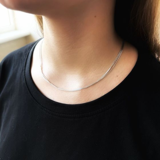 Срібний ланцюжок без каменів