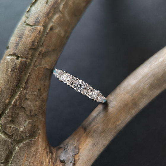 Silver ring with cubic zirconia