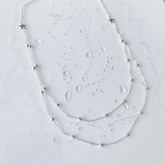 Silver necklace without stones