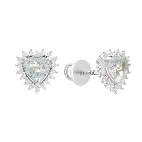 Серебряные серьги с топазом 2.535ct