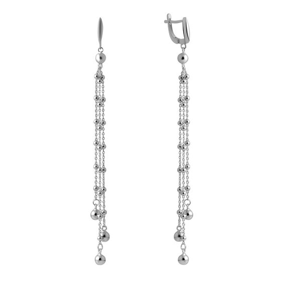 Silver earrings without stones