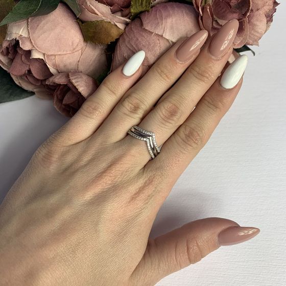 Silver Ring with Fianites