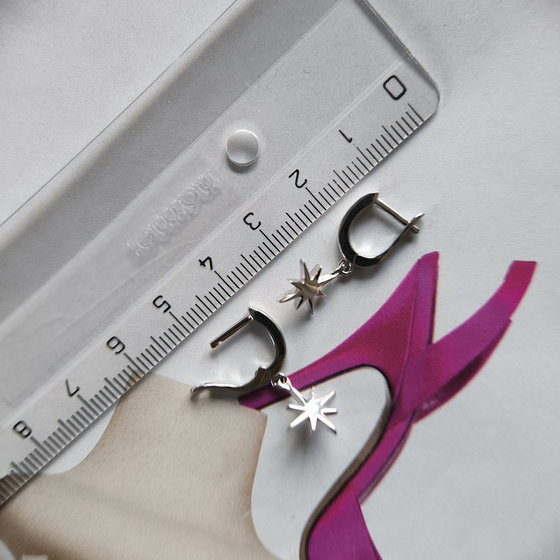 Silver earrings without stones