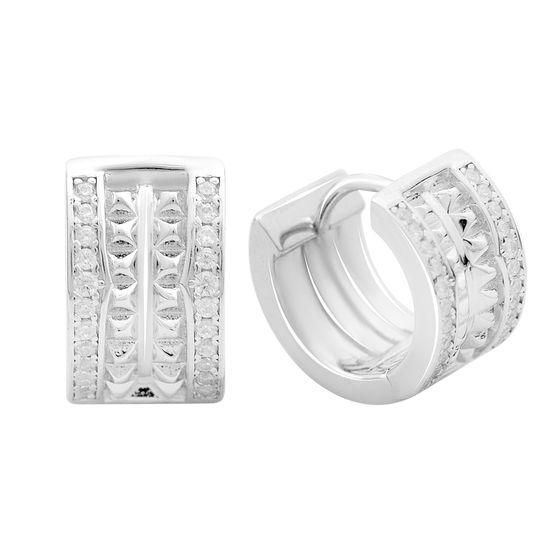 Срібні сережки з фіанітами