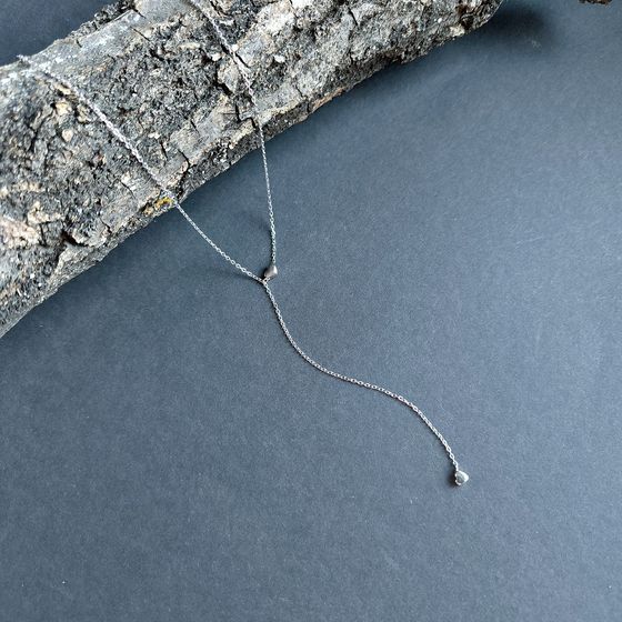 Silver necklace without stones