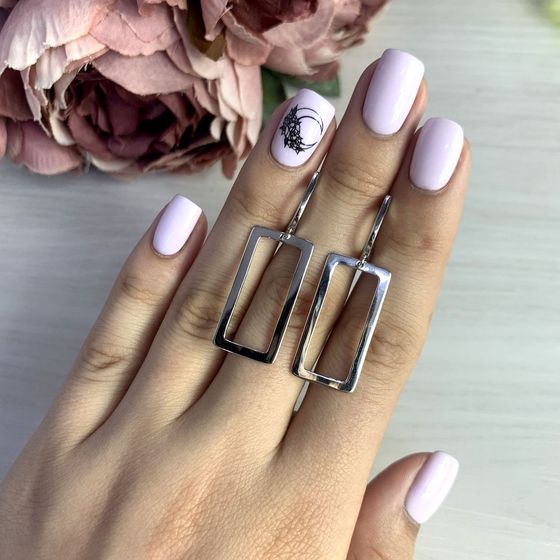 Silver earrings without stones