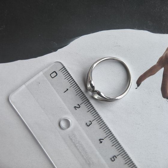 Silver ring without stones
