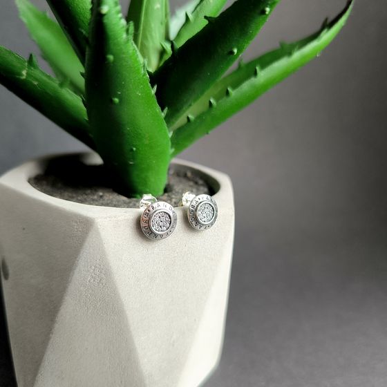 Срібні сережки з фіанітами