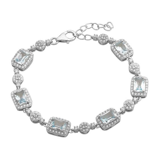 Silver bracelet with topaz 10.643ct