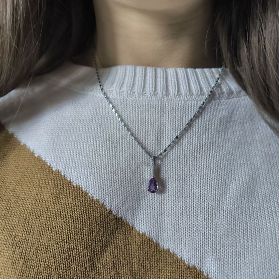 Срібна підвіска з аметистом 1.81ct