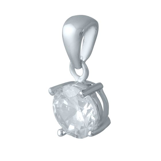 Срібна підвіска з фіанітами