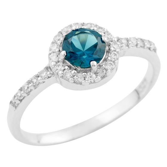 Серебряное кольцо с топазом Лондон Блю 0.865ct