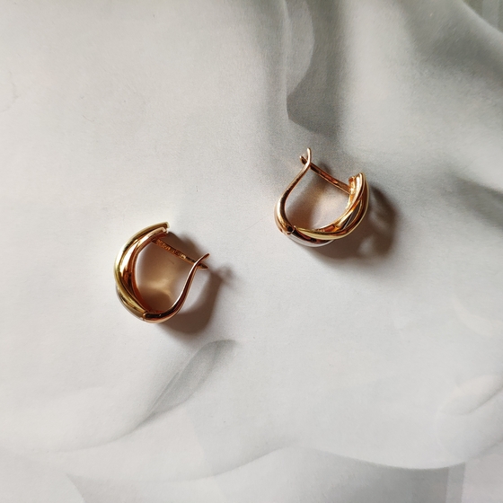 Золотые серьги без камней