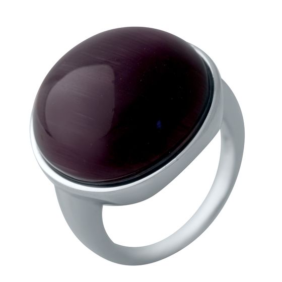 18.469ct sterling silver cat's eye ring