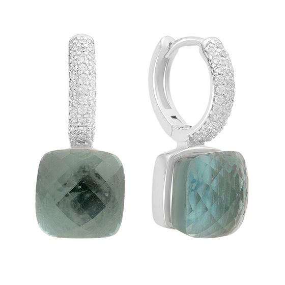 Срібні сережки з фіанітами