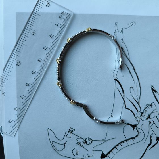 Серебряный браслет с фианитами