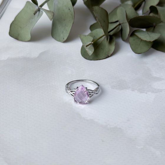 Серебряное кольцо с морганитом nano 2.913ct