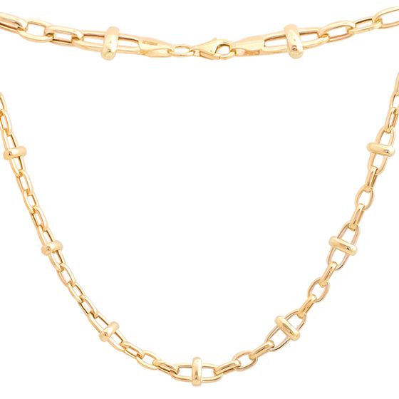 Silver necklace without stones