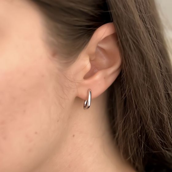 Silver earrings without stones