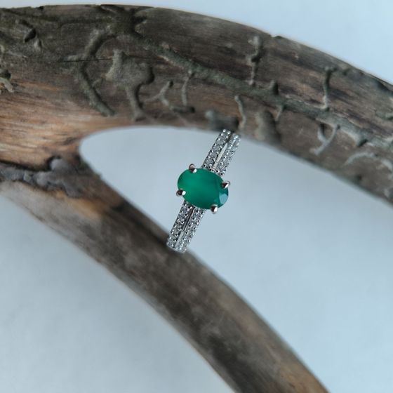 Срібна каблучка з агатом 1.027ct