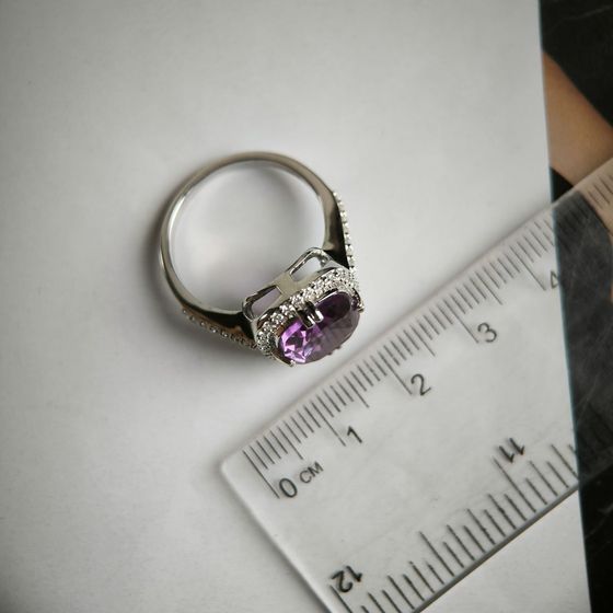 Срібна каблучка з олександритом 6.948ct