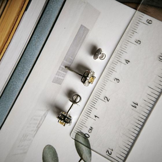 Срібні сережки з цитрином nano 0.665ct