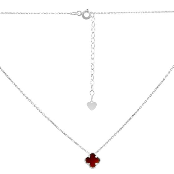 Silver necklace with agate