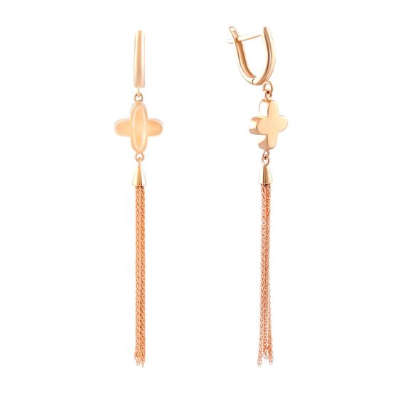 Gold earrings without stones