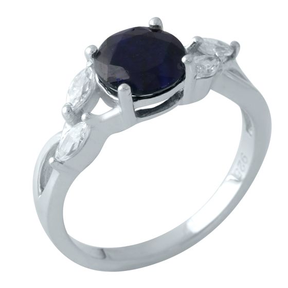 Серебряное кольцо с сапфиром 2.24ct